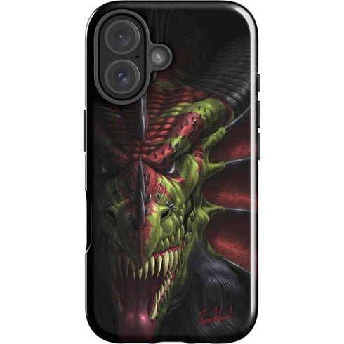 Lair of Shadows Dragon by Tom Wood iPhone 16 Plus Impact Case