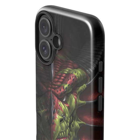 Lair of Shadows Dragon by Tom Wood iPhone 16 Plus Impact Case