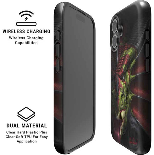 Lair of Shadows Dragon by Tom Wood iPhone 16 Plus Magsafe Impact Case