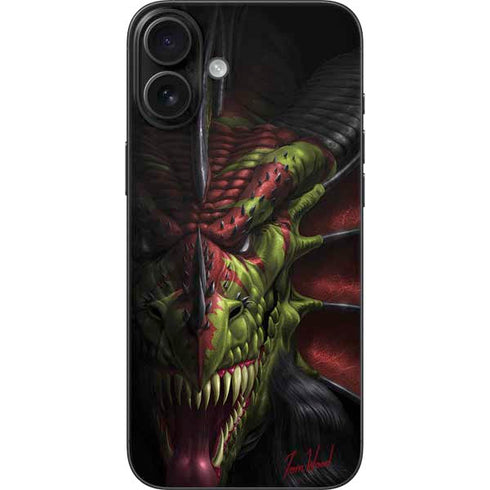Lair of Shadows Dragon by Tom Wood iPhone 16 Plus Skin