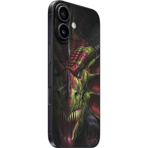 Lair of Shadows Dragon by Tom Wood iPhone 16 Plus Skin