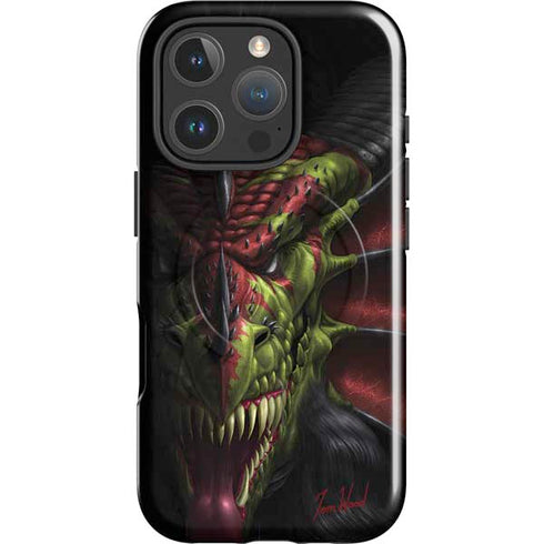 Lair of Shadows Dragon by Tom Wood iPhone 16 Pro Magsafe Impact Case