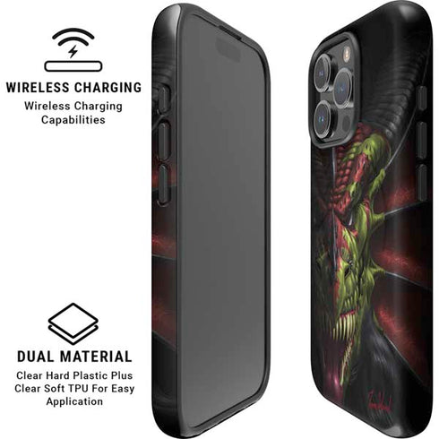 Lair of Shadows Dragon by Tom Wood iPhone 16 Pro Magsafe Impact Case