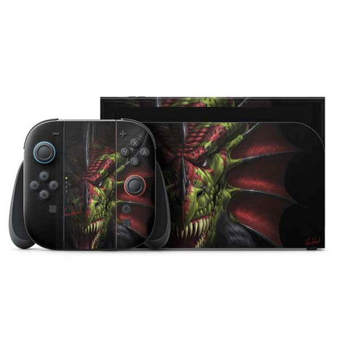 Lair of Shadows Dragon by Tom Wood Nintendo Switch 2 (2025) with Joy-Con Skin