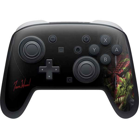 Lair of Shadows Dragon by Tom Wood Nintendo Switch 2 (2025) Pro Controller Skin