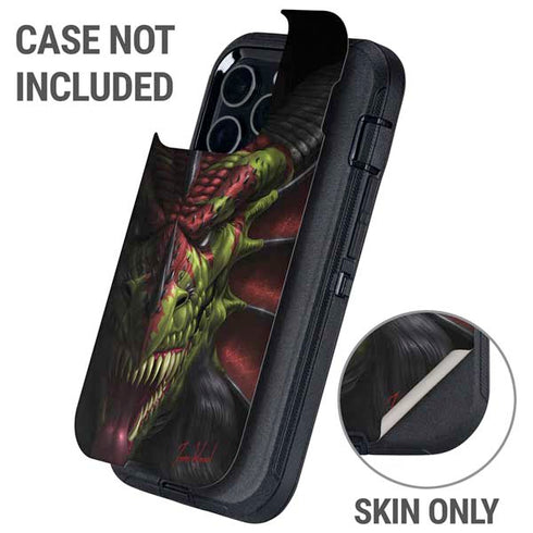 Lair of Shadows Dragon by Tom Wood Otterbox Defender iPhone Skin