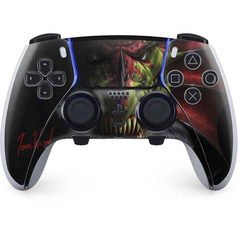 Tom Wood Lair of Shadows Dragon PS5 DualSense Edge Pro Controller Skin