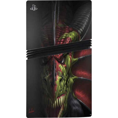 Lair of Shadows Dragon by Tom Wood PS5 Pro Console Skin