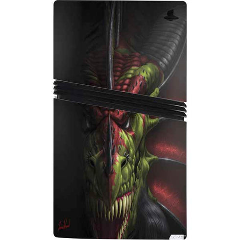 Lair of Shadows Dragon by Tom Wood PS5 Pro Console Skin