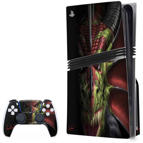 Lair of Shadows Dragon by Tom Wood PS5 Pro Disk Bundle Skin