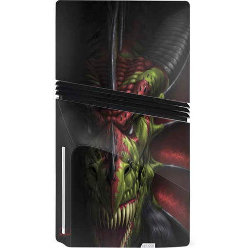 Lair of Shadows Dragon by Tom Wood PS5 Pro Disk Console Skin