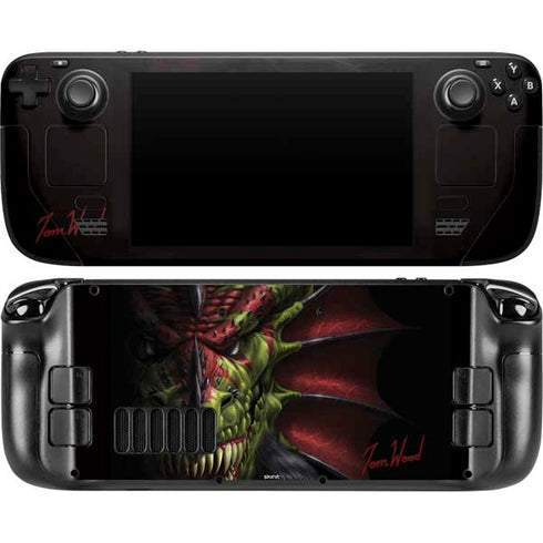 Lair of Shadows Dragon by Tom Wood Steam Deck Handheld Gaming Computer OLED Skin