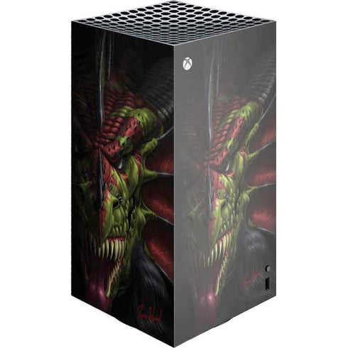 Lair of Shadows Dragon by Tom Wood XBox Series X Digital Edition Console Skin