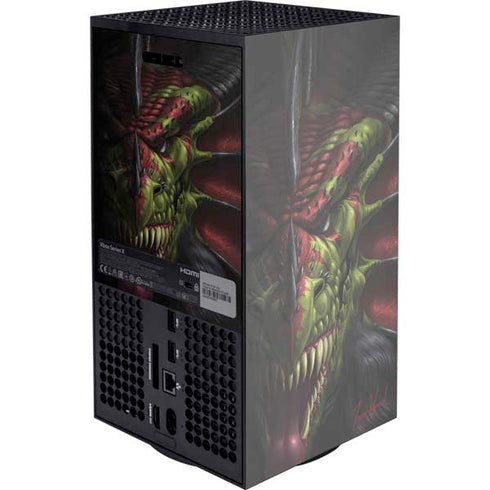 Lair of Shadows Dragon by Tom Wood XBox Series X Digital Edition Console Skin