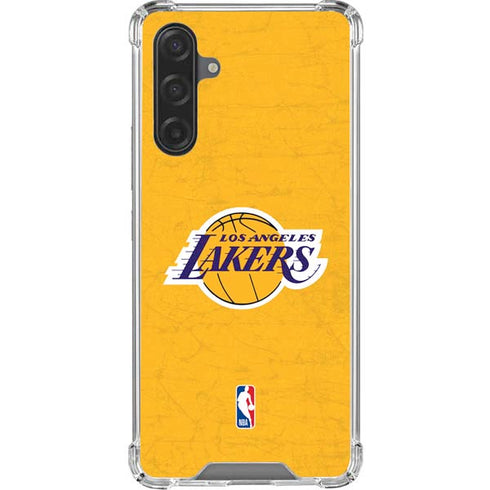 NBA Los Angeles Lakers Distressed Galaxy A17 Clear Case