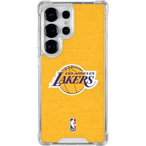 NBA Los Angeles Lakers Distressed Galaxy S26 Ultra Clear Case