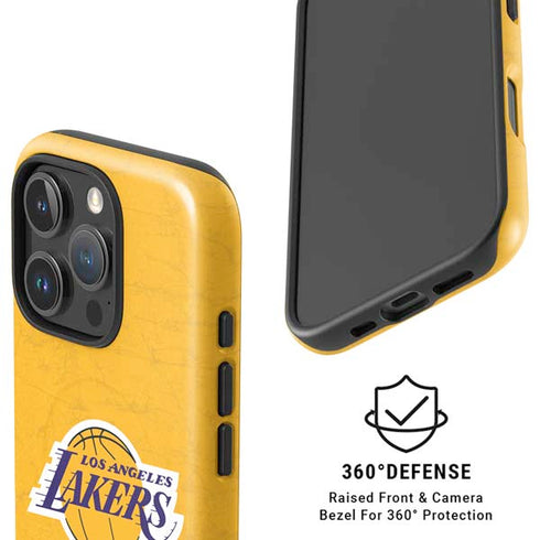NBA Los Angeles Lakers Distressed iPhone 16 Pro Max Magsafe Impact Case