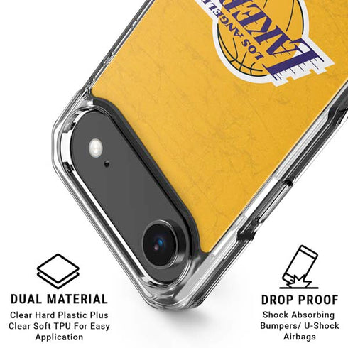 NBA Los Angeles Lakers Distressed iPhone 17 Air Clear Case