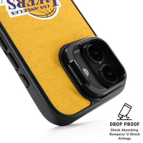NBA Los Angeles Lakers Distressed iPhone 17 Kickstand Case
