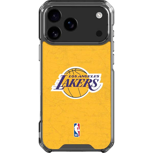 NBA Los Angeles Lakers Distressed iPhone 17 Pro Max Clear Case