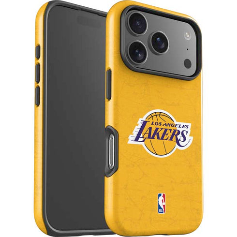 NBA Los Angeles Lakers Distressed iPhone 17 Pro Max Impact Case