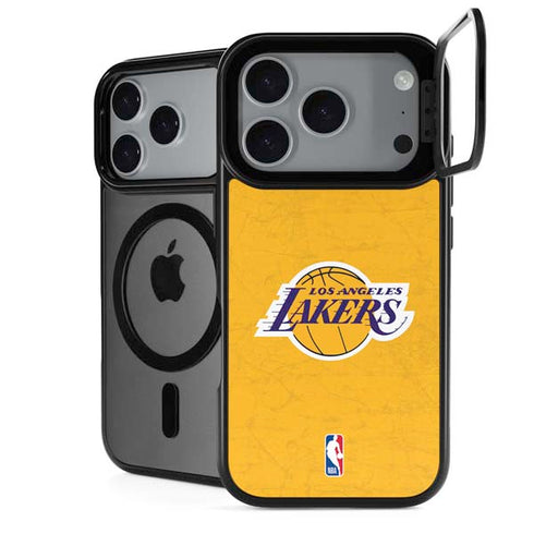 NBA Los Angeles Lakers Distressed iPhone 17 Pro Max Kickstand Case