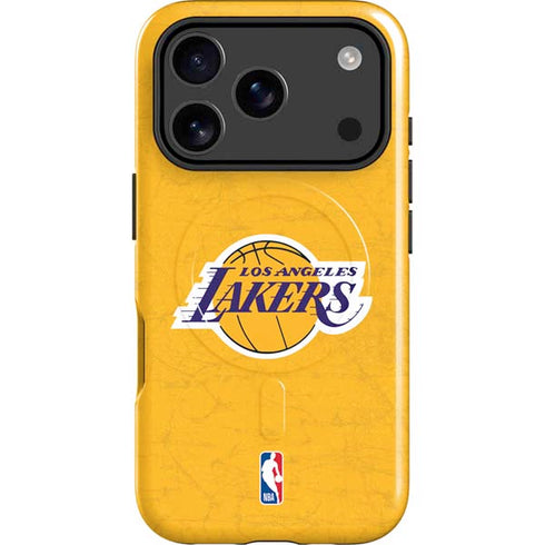 NBA Los Angeles Lakers Distressed iPhone 17 Pro Max Magsafe Impact Case