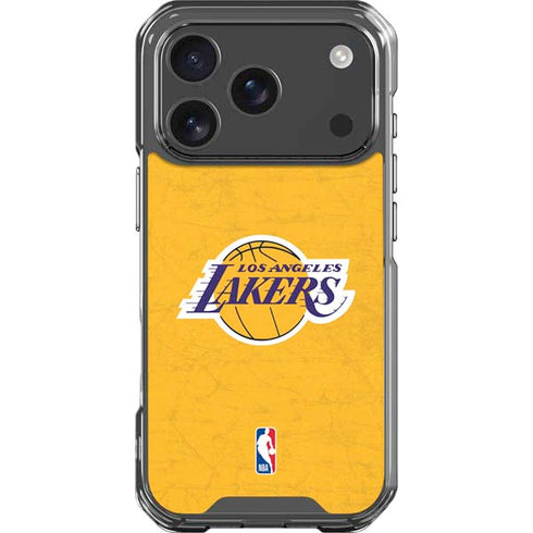 NBA Los Angeles Lakers Distressed iPhone 18 Pro Clear Case