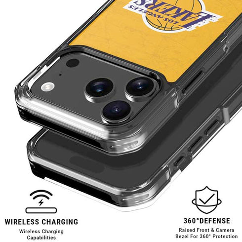 NBA Los Angeles Lakers Distressed iPhone 18 Pro Clear Case