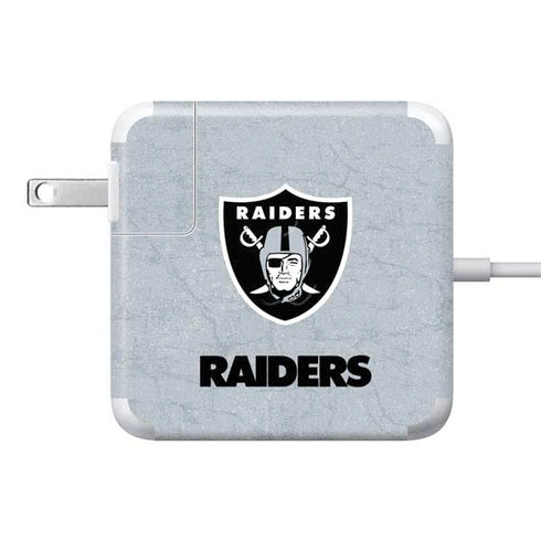NFL Las Vegas Raiders - Alternate Distressed 85W Power Adapter (15 and 17 inch MacBook Pro Charger) Skin