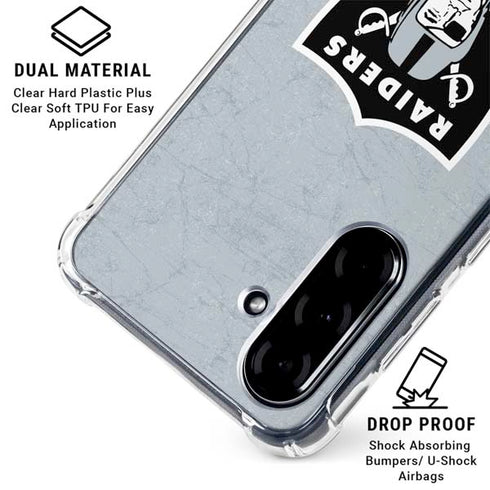 NFL Las Vegas Raiders - Alternate Distressed Galaxy A36 5G Clear Case
