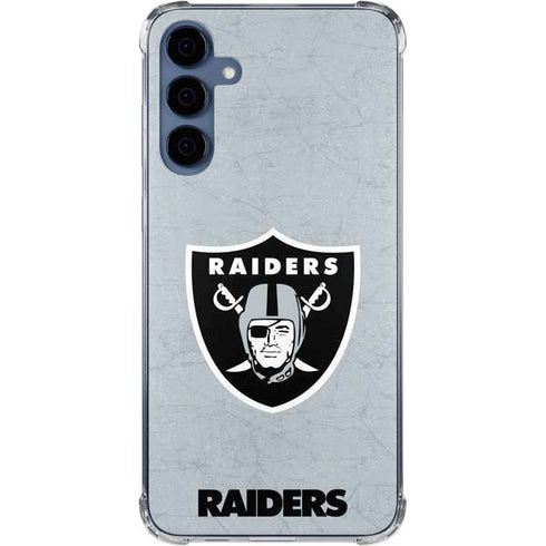 NFL Las Vegas Raiders - Alternate Distressed Galaxy A55 5G Clear Case
