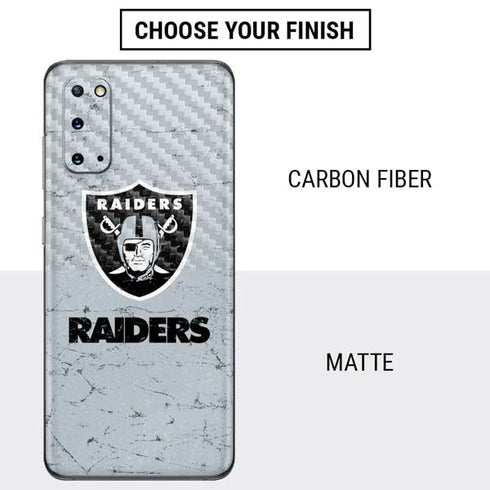 NFL Las Vegas Raiders - Alternate Distressed Galaxy S20 Skin