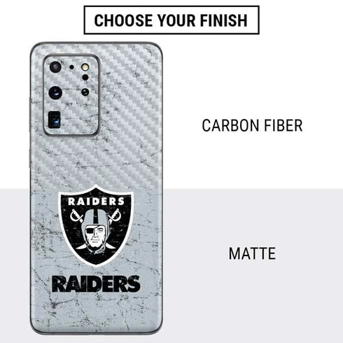 NFL Las Vegas Raiders - Alternate Distressed Galaxy S20 Ultra 5G Skin