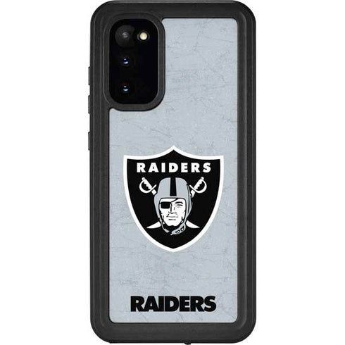 NFL Las Vegas Raiders - Alternate Distressed Galaxy S20 Waterproof Case