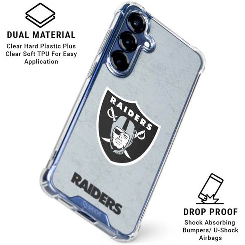 NFL Las Vegas Raiders - Alternate Distressed Galaxy S25 Plus Clear Case