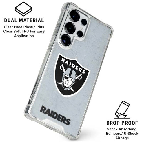 NFL Las Vegas Raiders - Alternate Distressed Galaxy S25 Ultra Clear Case