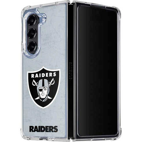 NFL Las Vegas Raiders - Alternate Distressed Galaxy Z Fold5 5G Clear Case