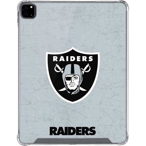 NFL Las Vegas Raiders - Alternate Distressed iPad Pro 12.9in (2020) Clear Case
