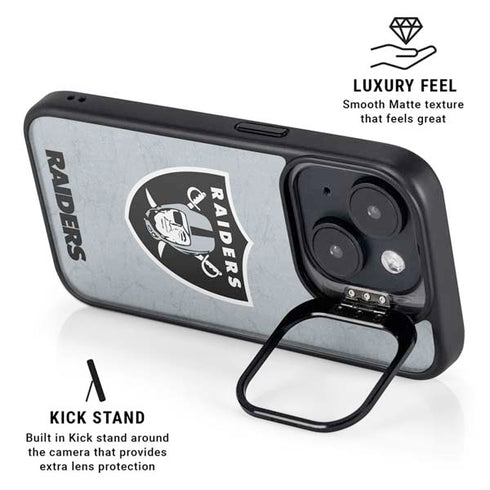 NFL Las Vegas Raiders - Alternate Distressed iPhone 14 Plus Kickstand Case