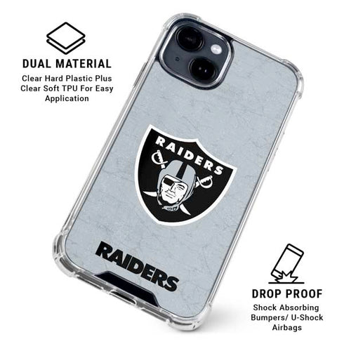 NFL Las Vegas Raiders - Alternate Distressed iPhone 15 Clear Case