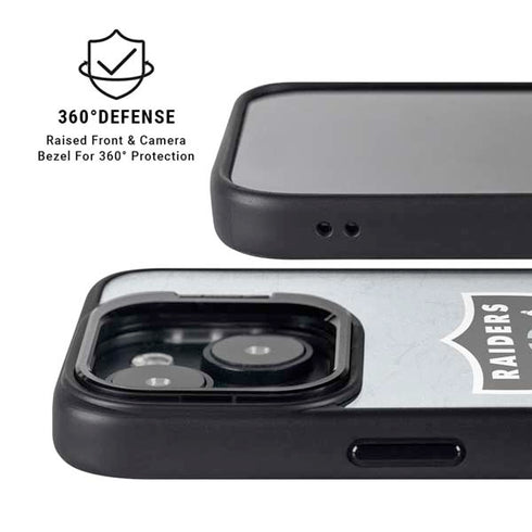 NFL Las Vegas Raiders - Alternate Distressed iPhone 15 Plus Kickstand Case