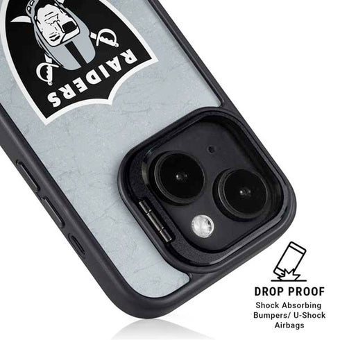 NFL Las Vegas Raiders - Alternate Distressed iPhone 15 Plus Kickstand Case