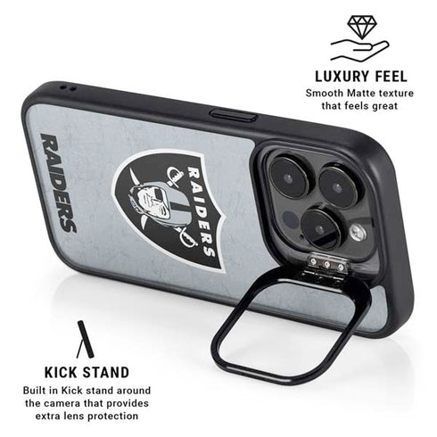 NFL Las Vegas Raiders - Alternate Distressed iPhone 15 Pro Kickstand Case