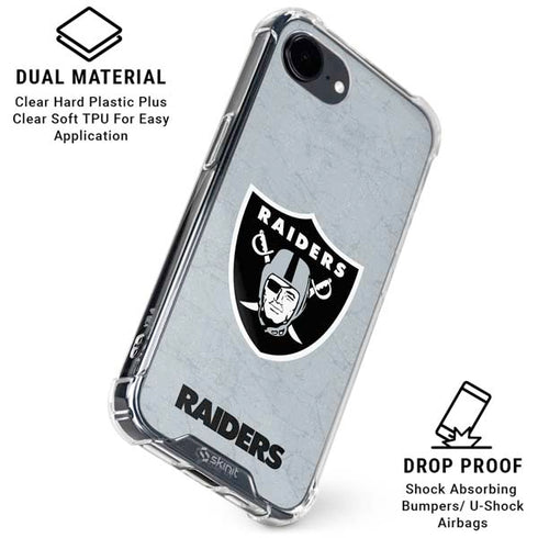 NFL Las Vegas Raiders - Alternate Distressed iPhone 16e Clear Case