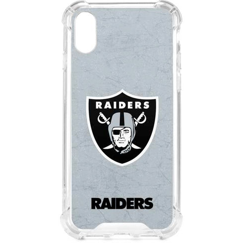 NFL Las Vegas Raiders - Alternate Distressed iPhone XS Clear Case
