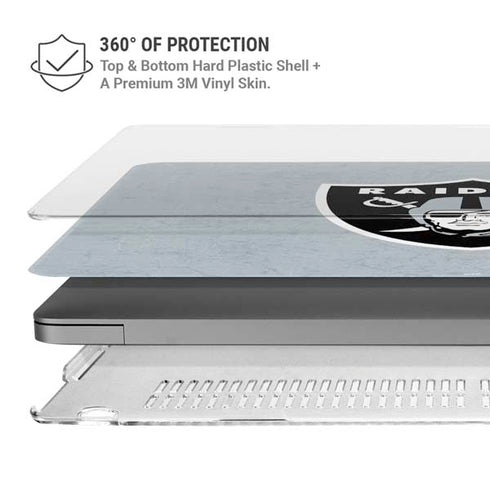 NFL Las Vegas Raiders - Alternate Distressed MacBook Pro 14in (2021-24) Case plus Skin