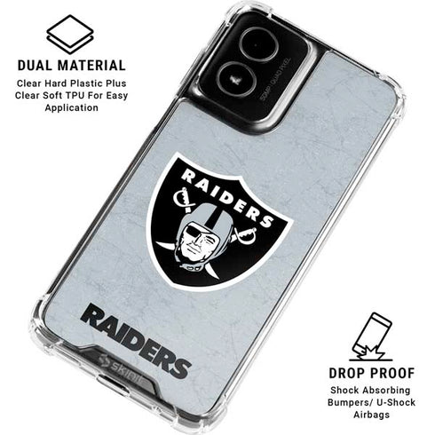NFL Las Vegas Raiders - Alternate Distressed Moto G Power 5G (2024) Clear Case