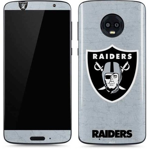 NFL Las Vegas Raiders - Alternate Distressed Moto G6 Skin