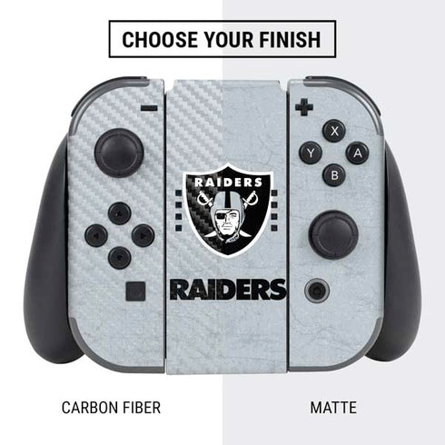 NFL Las Vegas Raiders - Alternate Distressed Nintendo Switch Bundle Skin